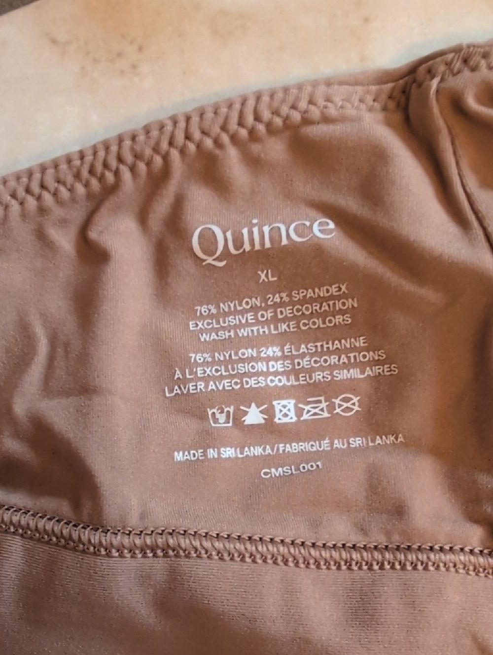 NEW Quince 2-pack Bras Second Skin Crossover Bralette Mocha Tan Size XL - Picture 3 of 7